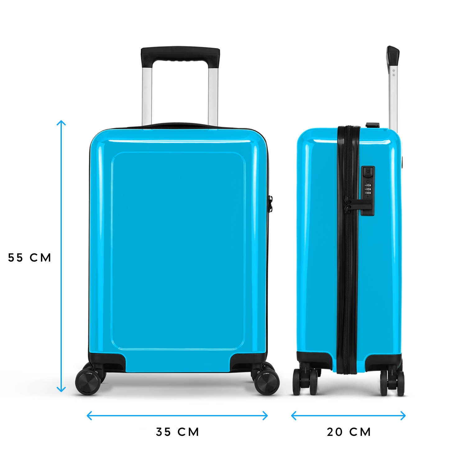 Handgepäck - 54 cm - hellblau