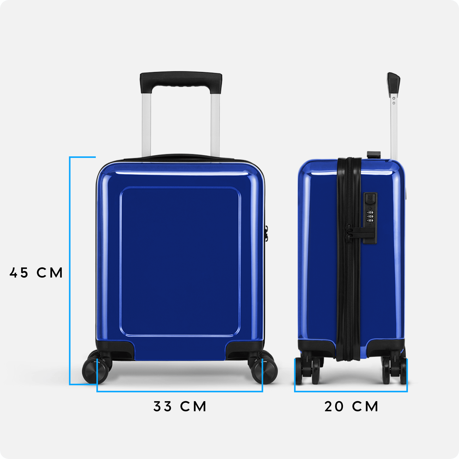 Handbagage koffer Mini - 45 cm - Donkerblauw