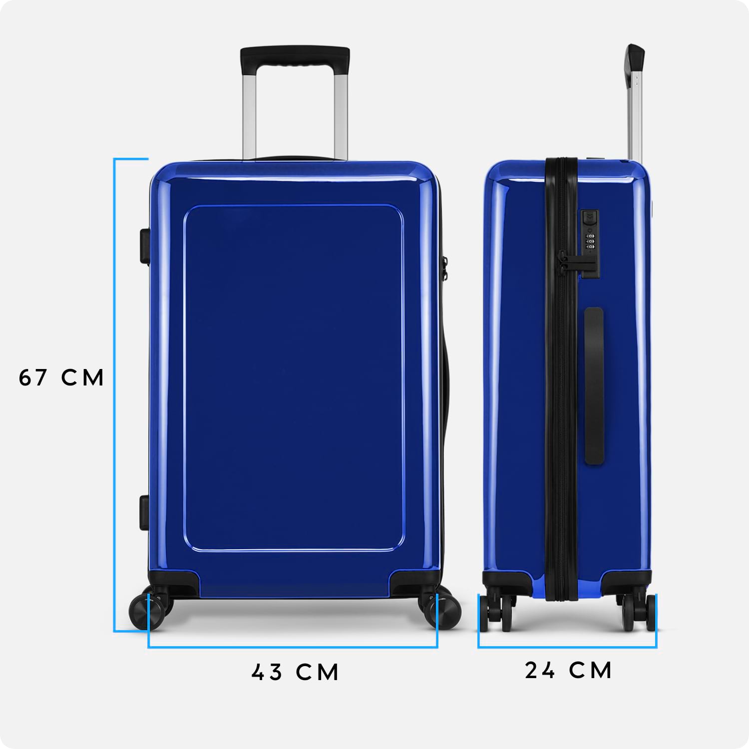 Reisekoffer - 65 cm - dunkelblau