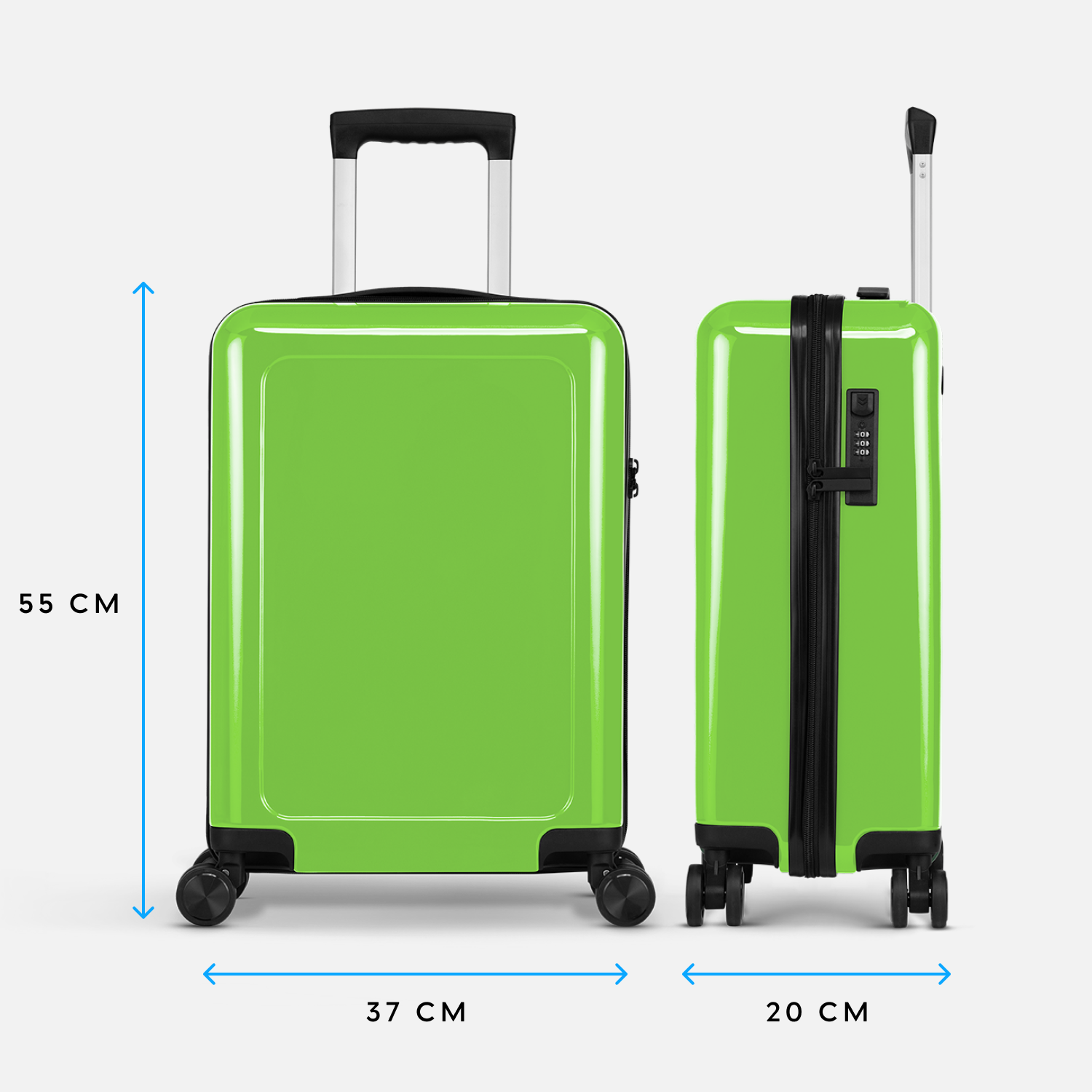 Handgepäckkoffer - 55 cm - Hellgrün - Muster