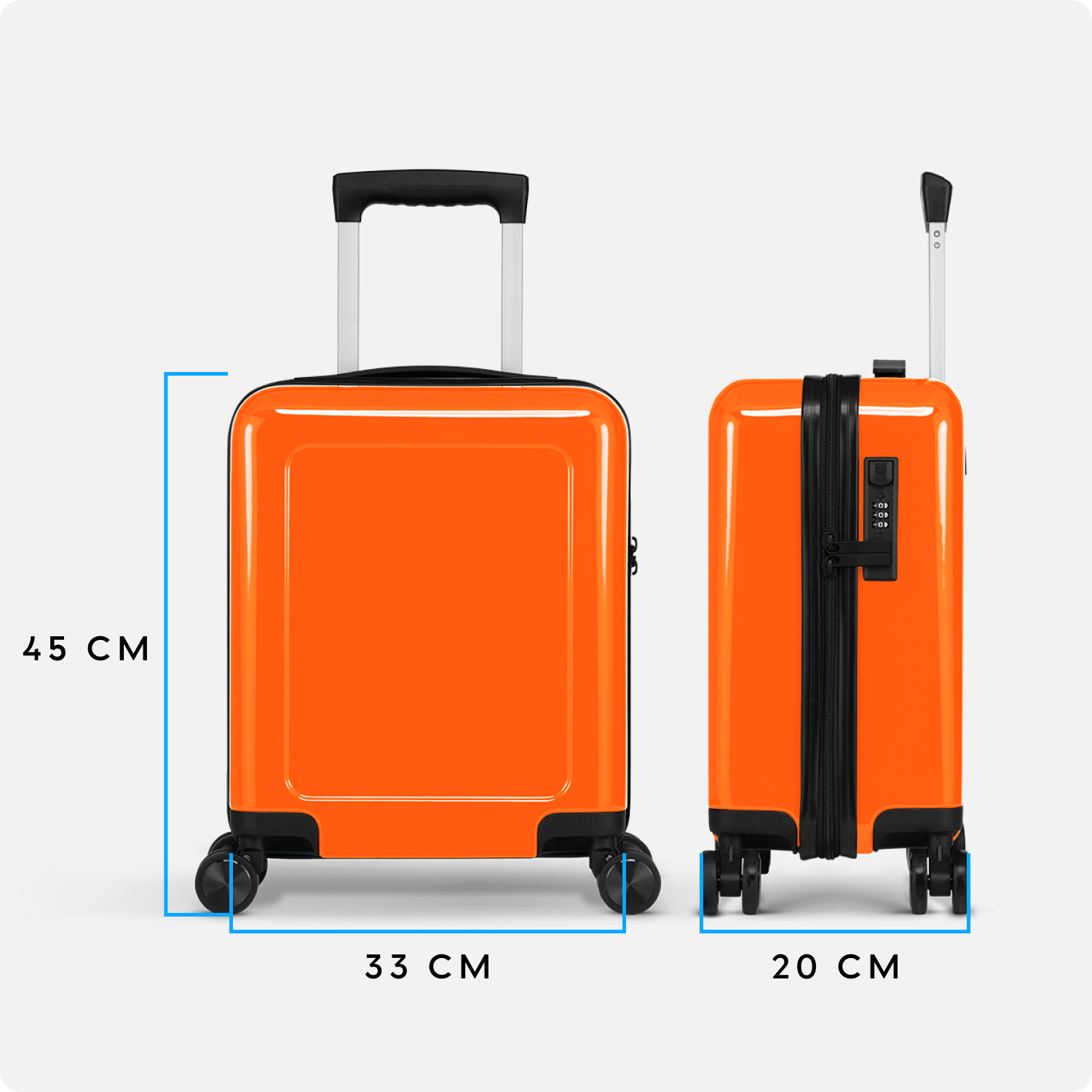 Handbagage koffer Mini - 45 cm - Oranje